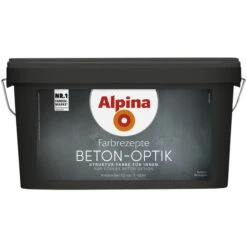Alpina Effektfarbe »Farbrezepte Komplettset«, In Beton-Optik, Grau, 3 L