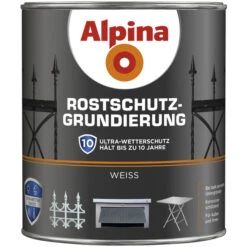 Alpina Rostschutzgrundierung, Weiß , Seidenmatt