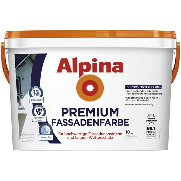 Alpina Fassadenfarbe, , Weiß, , 10 L 1 Alpina Fassadenfarbe, , Weiß, , 10 L