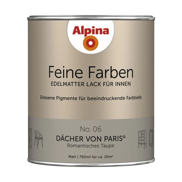 Alpina Buntlack »Feine Farben«, 0,75 L, Taupe 1 Alpina Buntlack »Feine Farben«, 0,75 L, Taupe