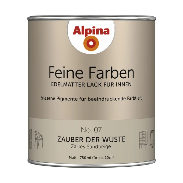 Alpina Buntlack »Feine Farben«, 0,75 L, Sandbeige 1 Alpina Buntlack »Feine Farben«, 0,75 L, Sandbeige