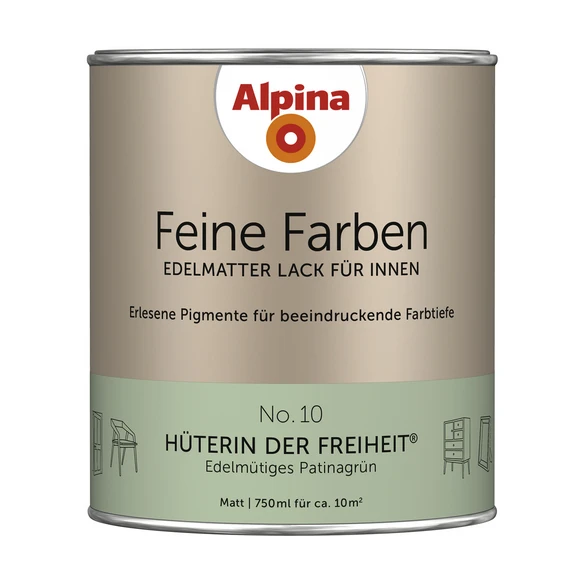 Alpina Buntlack »Feine Farben«, 0,75 L, Patinagrün 1 Alpina Buntlack »Feine Farben«, 0,75 L, Patinagrün
