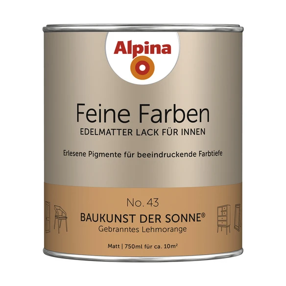 Alpina Buntlack »Feine Farben«, 0,75 L, Lehmorange 1 Alpina Buntlack »Feine Farben«, 0,75 L, Lehmorange