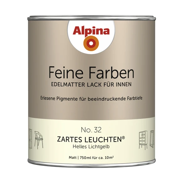 Alpina Buntlack »Feine Farben«, 0,75 L, Lichtgelb 1 Alpina Buntlack »Feine Farben«, 0,75 L, Lichtgelb