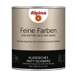 Alpina Buntlack »Feine Farben«, 0,75 L, Schwarz