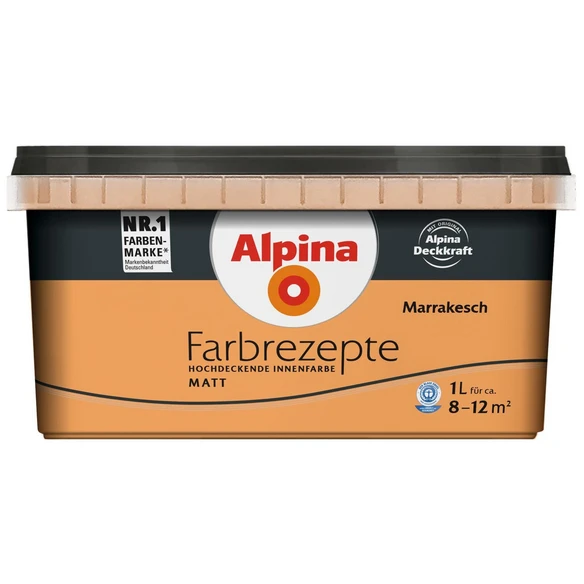 Alpina Dispersionsfarbe »Farbrezepte«, Marrakesch, Matt 1 Alpina Dispersionsfarbe »Farbrezepte«, Marrakesch, Matt