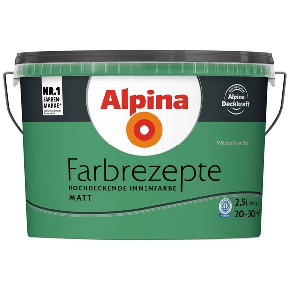 Alpina Innenfarbe »Farbrezepte«, Wildes Paradies, Matt 1 Alpina Innenfarbe »Farbrezepte«, Wildes Paradies, Matt