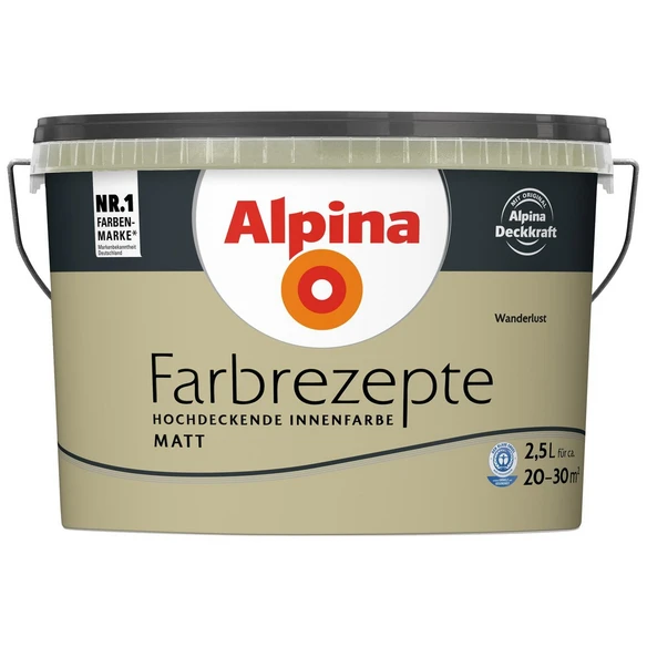 Alpina Innenfarbe »Farbrezepte«, Wanderlust, Matt 1 Alpina Innenfarbe »Farbrezepte«, Wanderlust, Matt