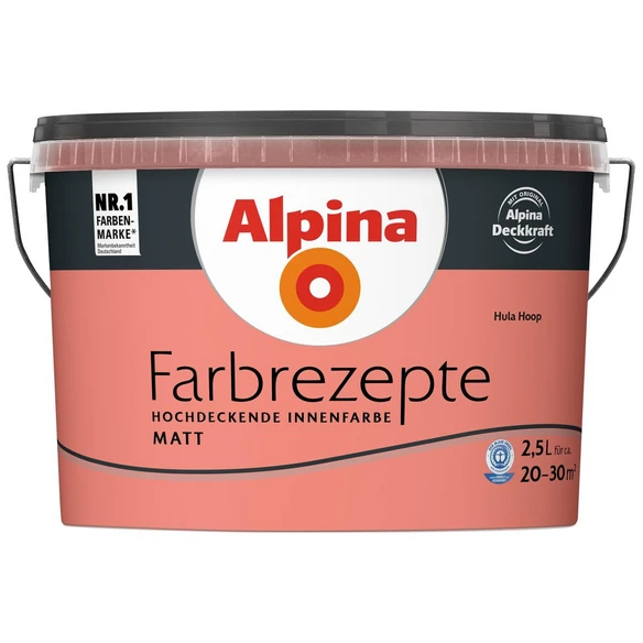 Alpina Innenfarbe »Farbrezepte«, Hula Hoop, Matt 1 Alpina Innenfarbe »Farbrezepte«, Hula Hoop, Matt