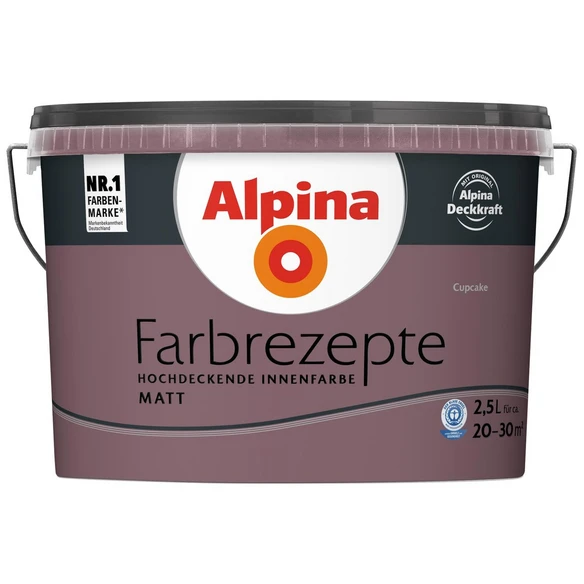 Alpina Dispersionsfarbe »Farbrezepte«, Cupcake, Matt 1 Alpina Dispersionsfarbe »Farbrezepte«, Cupcake, Matt