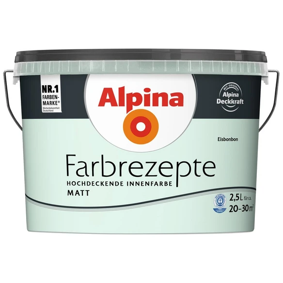 Alpina Dispersionsfarbe »Farbrezepte«, Eisbonbon, Matt 1 Alpina Dispersionsfarbe »Farbrezepte«, Eisbonbon, Matt