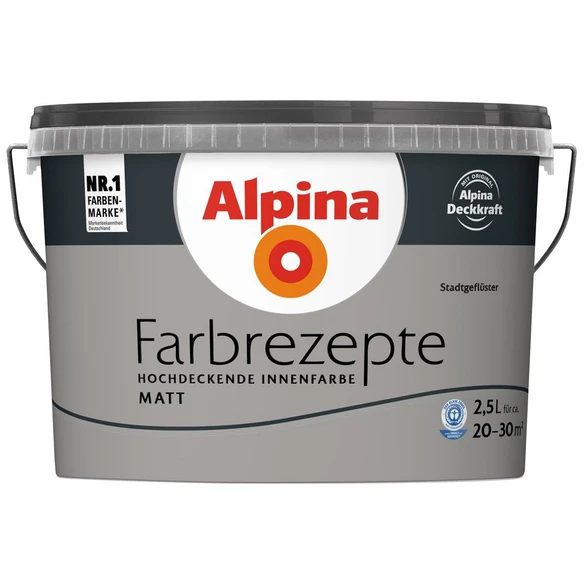 Alpina Innenfarbe »Farbrezepte«, Stadtgeflüster, Matt 1 Alpina Innenfarbe »Farbrezepte«, Stadtgeflüster, Matt