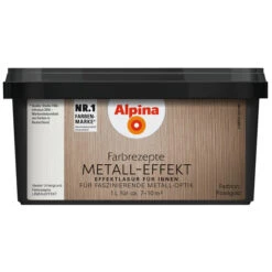 Alpina Effektfarbe »Farbrezepte«, In Metall-Optik, Rosegoldfarben, 1 L