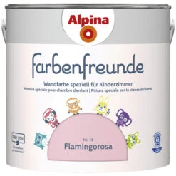 Alpina Dispersionsfarbe »Farbenfreunde«, Flamingorosa, Matt