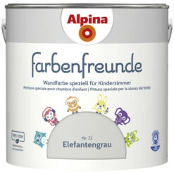 Alpina Dispersionsfarbe »Farbenfreunde«, Elefantengrau, Matt