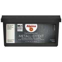 Alpina Effektfarbe »Farbrezepte«, In Metall-Optik, Silberfarben, 1 L