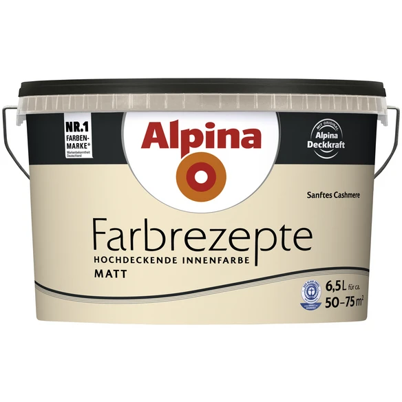 Alpina Innenfarbe »Farbrezepte«, Sanftes Cashmere, Matt 1 Alpina Innenfarbe »Farbrezepte«, Sanftes Cashmere, Matt