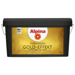 Alpina Effektfarbe »Farbrezepte Komplettset«, Mit Gold-Effekt, Goldfarben, 4,1 L