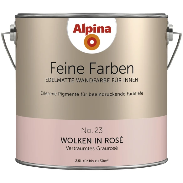 Alpina Dispersionsfarbe »Feine Farben«, Wolken In Rosé, Matt 1 Alpina Dispersionsfarbe »Feine Farben«, Wolken In Rosé, Matt