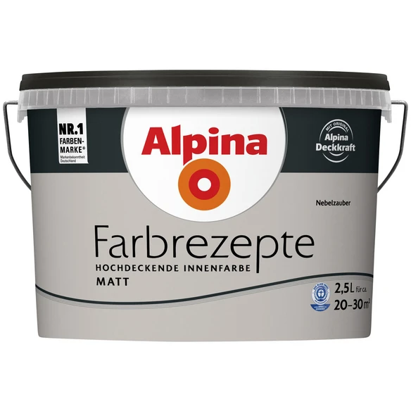 Alpina Innenfarbe »Farbrezepte«, Nebelzauber, Matt 1 Alpina Innenfarbe »Farbrezepte«, Nebelzauber, Matt
