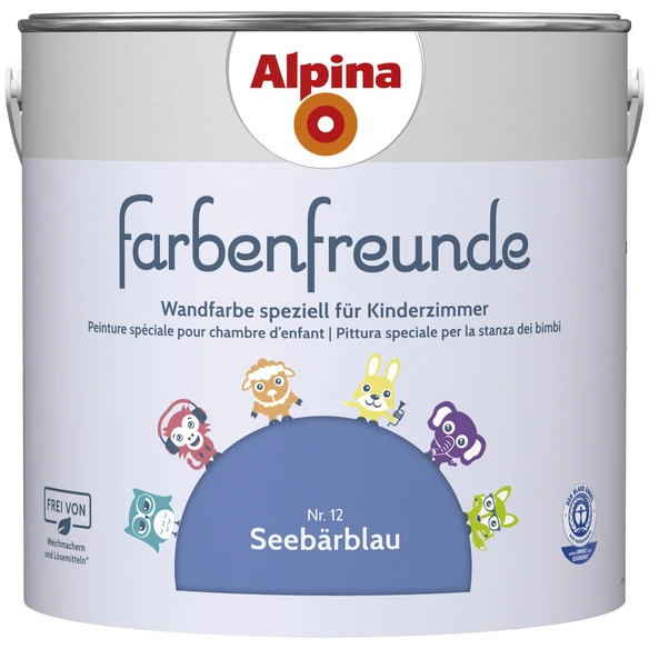 Alpina Dispersionsfarbe »Farbenfreunde«, Seebärblau, Matt 1 Alpina Dispersionsfarbe »Farbenfreunde«, Seebärblau, Matt