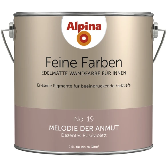 Alpina Dispersionsfarbe »Feine Farben«, Melodie Der Anmut, Seidenmatt 1 Alpina Dispersionsfarbe »Feine Farben«, Melodie Der Anmut, Seidenmatt