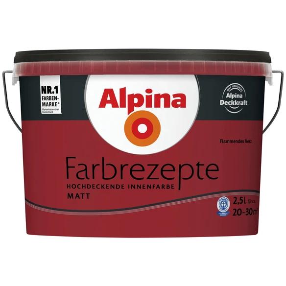 Alpina Dispersionsfarbe »Farbrezepte«, Flammendes Herz, Matt 1 Alpina Dispersionsfarbe »Farbrezepte«, Flammendes Herz, Matt