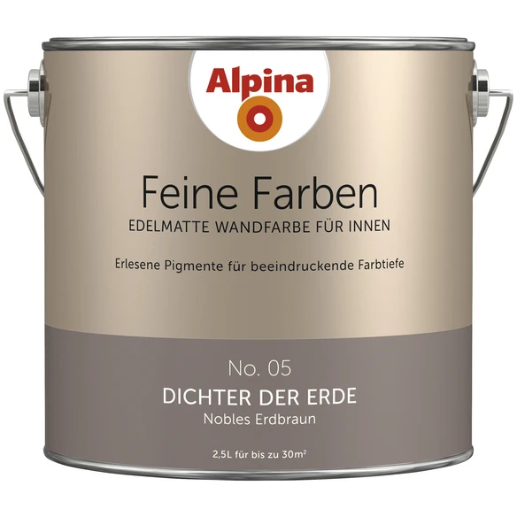 Alpina Dispersionsfarbe »Feine Farben«, Dichter Der Erde, Matt 1 Alpina Dispersionsfarbe »Feine Farben«, Dichter Der Erde, Matt