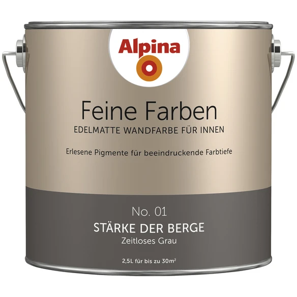 Alpina Dispersionsfarbe »Feine Farben«, Stärke Der Berge, Seidenmatt 1 Alpina Dispersionsfarbe »Feine Farben«, Stärke Der Berge, Seidenmatt