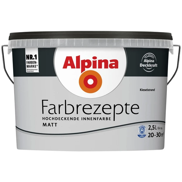 Alpina Innenfarbe »Farbrezepte«, Kieselstrand, Matt 1 Alpina Innenfarbe »Farbrezepte«, Kieselstrand, Matt