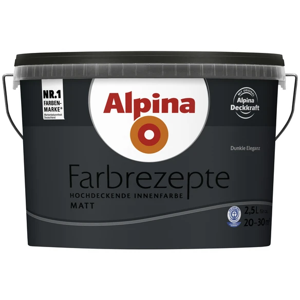 Alpina Dispersionsfarbe »Farbrezepte«, Dunkle Eleganz, Matt 1 Alpina Dispersionsfarbe »Farbrezepte«, Dunkle Eleganz, Matt