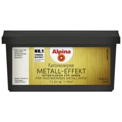 Alpina Effektfarbe »Farbrezepte«, In Metall-Optik, Goldfarben, 1 L