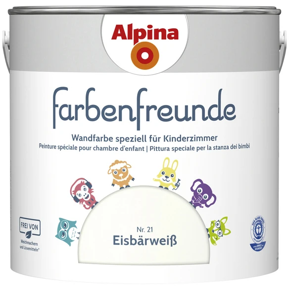 Alpina Dispersionsfarbe »Farbenfreunde«, Eisbärweiß, Matt 1 Alpina Dispersionsfarbe »Farbenfreunde«, Eisbärweiß, Matt