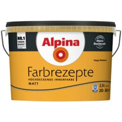 Alpina Dispersionsfarbe »Farbrezepte«, Happy Weekend, Matt