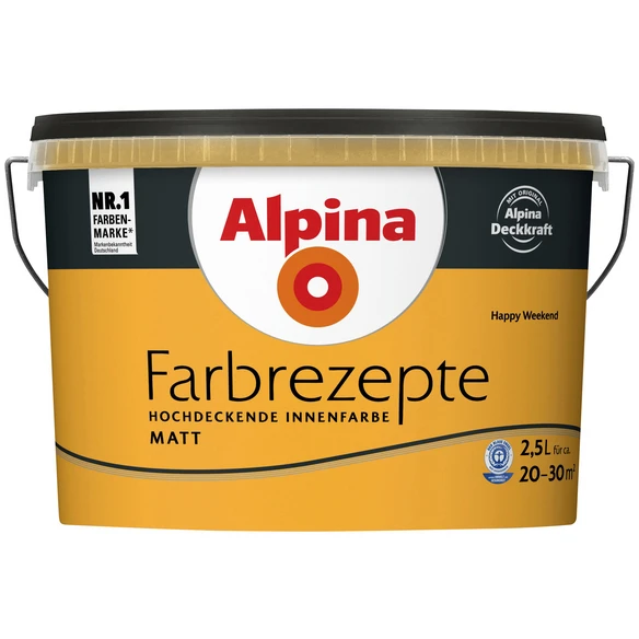 Alpina Dispersionsfarbe »Farbrezepte«, Happy Weekend, Matt 1 Alpina Dispersionsfarbe »Farbrezepte«, Happy Weekend, Matt