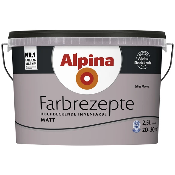 Alpina Dispersionsfarbe »Farbrezepte«, Edles Mauve, Matt 1 Alpina Dispersionsfarbe »Farbrezepte«, Edles Mauve, Matt