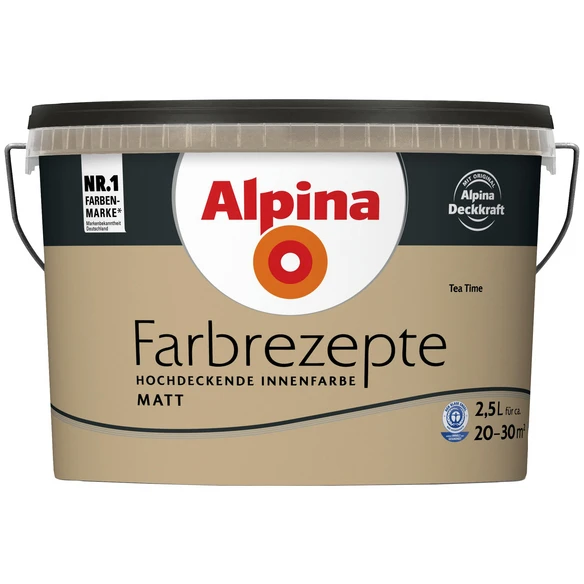 Alpina Innenfarbe »Farbrezepte«, Tea Time, Matt 1 Alpina Innenfarbe »Farbrezepte«, Tea Time, Matt
