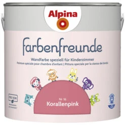Alpina Dispersionsfarbe »Farbenfreunde«, Korallenpink, Matt
