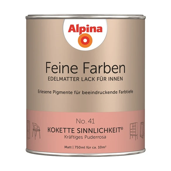 Alpina Buntlack »Feine Farben«, 0,75 L, Puderrosa 1 Alpina Buntlack »Feine Farben«, 0,75 L, Puderrosa