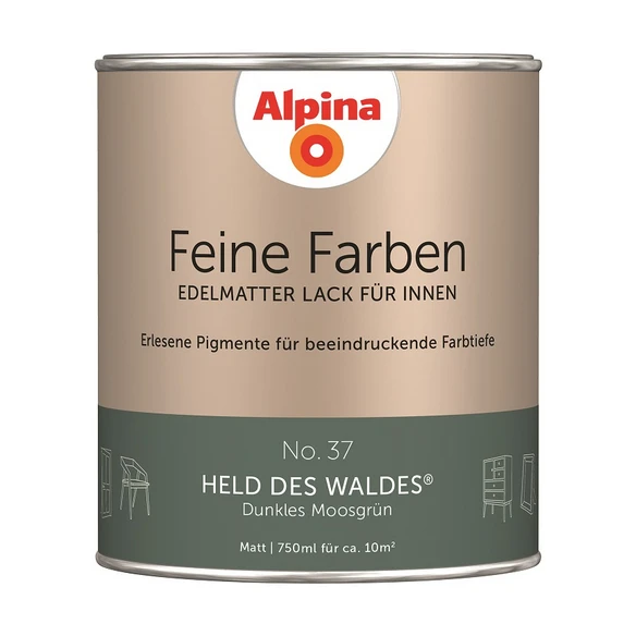 Alpina Buntlack »Feine Farben«, 0,75 L, Moosgrün 1 Alpina Buntlack »Feine Farben«, 0,75 L, Moosgrün