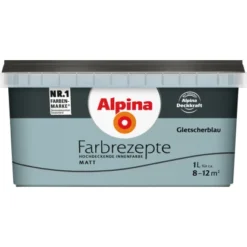 Alpina Farbrezepte Gletscherblau Matt 1 Liter