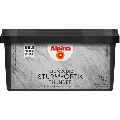 Alpina Farbrezepte Sturm-Optik Silber 1 L 1 Alpina Farbrezepte Sturm-Optik Silber 1 L