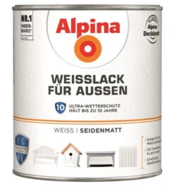 Alpina Weißlack Für Außen Seidenmatt 2L
