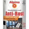 Alpina Metallschutz-Lack Anti-Rost Schwarz Glänzend RAL9005 750ml