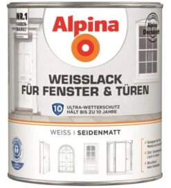 Alpina Weißlack Für Fenster & Türen Seidenmatt 2 L