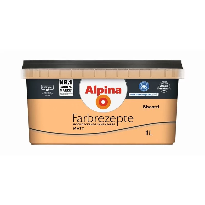 Alpina Farbrezepte Biscotti Matt 1 Liter 1 Alpina Farbrezepte Biscotti Matt 1 Liter