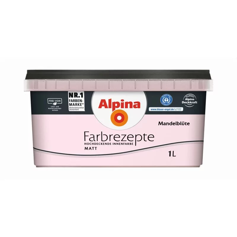 Alpina Farbrezepte Mandelblüte Matt 1 Liter 1 Alpina Farbrezepte Mandelblüte Matt 1 Liter