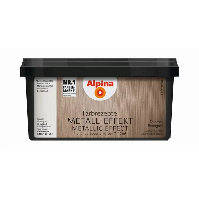 Alpina Farbrezepte METALL-EFFEKT Roségold 1 Liter 1 Alpina Farbrezepte METALL-EFFEKT Roségold 1 Liter