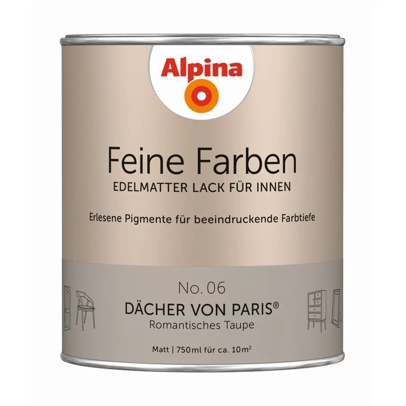 Alpina Feine Farben Lack No. 06 Dächer Von Paris® Edelmatt 750ml 1 Alpina Feine Farben Lack No. 06 Dächer Von Paris® Edelmatt 750ml