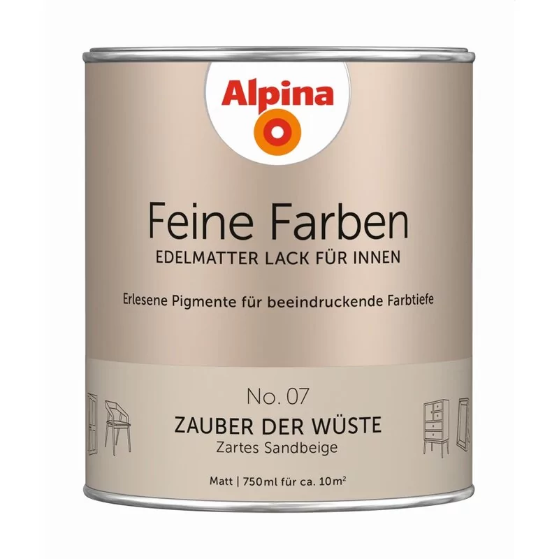 Alpina Feine Farben Lack No. 07 Zauber Der Wüste Edelmatt 750ml 1 Alpina Feine Farben Lack No. 07 Zauber Der Wüste Edelmatt 750ml